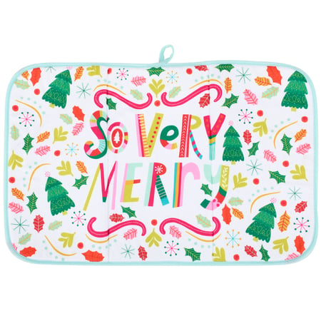 So Very Merry Drying Mat - Polyester, Foam