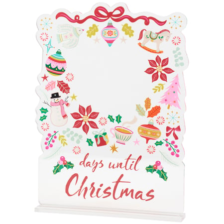 Days Until Christmas Acrylic Countdown Sitter - Acrylic