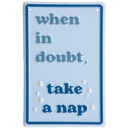When In Doubt Take A Nap Hanging Decor - Metal