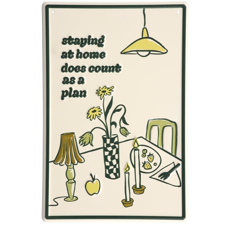 Staying At Home Hanging Decor - Metal