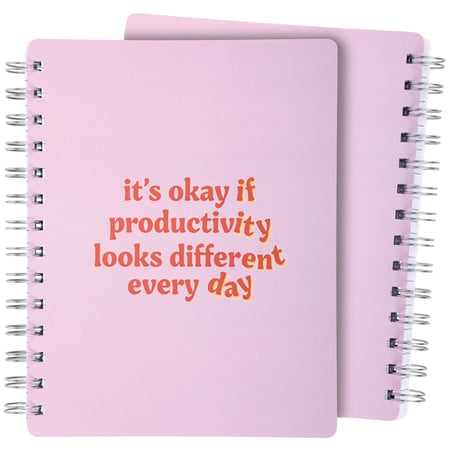 Productivity Looks Different Spiral Notebook - Paper, Metal