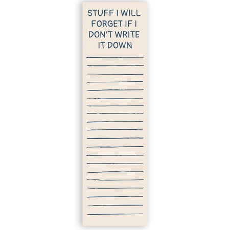 Stuff I Will Forget List Pad - Paper, Magnet