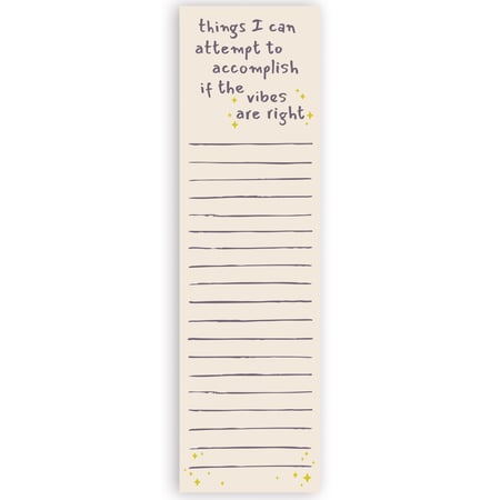 If The Vibes Are Right List Pad - Paper, Magnet