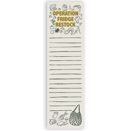 Operation Fridge Restock List Pad - Paper, Magnet