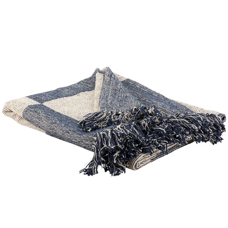 Blue Checkerboard Throw - Cotton