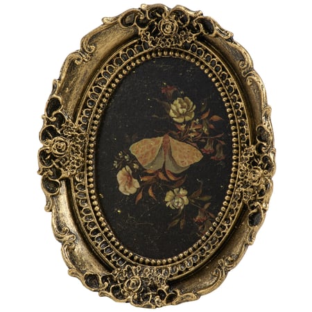 Moody Moth Framed Art - Resin, Paper, Wood, Magnet