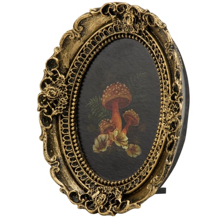 Moody Mushroom Framed Art - Resin, Paper, Wood, Magnet