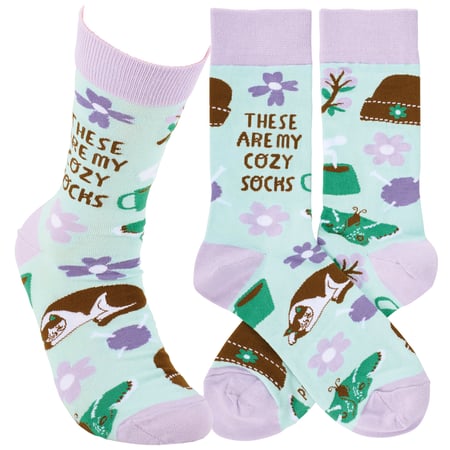 These Are My Cozy Socks - Cotton, Nylon, Spandex