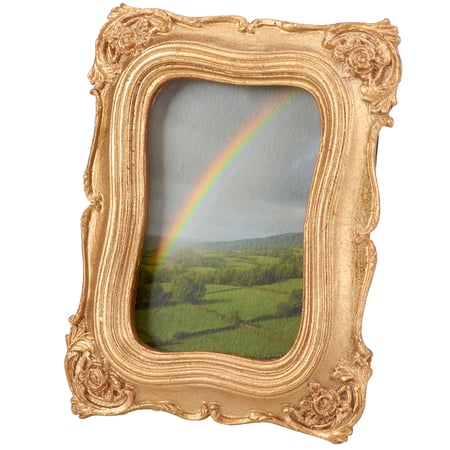 Rainbow Fields Framed Art - Resin, Paper, Wood, Magnet