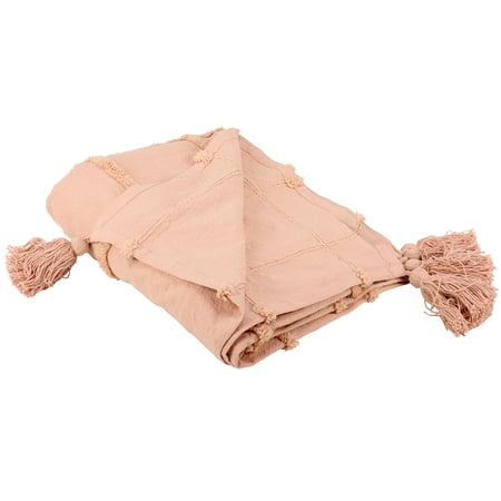 Tufted Block Throw - Cotton