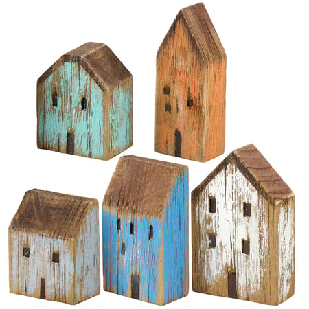 House Chunky Sitter Set - Wood
