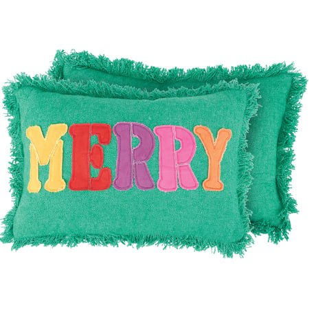 Colorful Merry Pillow - Cotton, Zipper