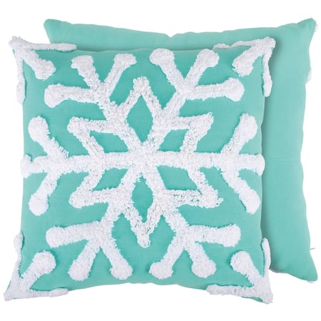 Tufted Snowflake Pillow - Cotton, Zipper