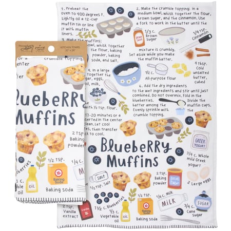Berry Muffins Kitchen Towel - Cotton, Terrycloth