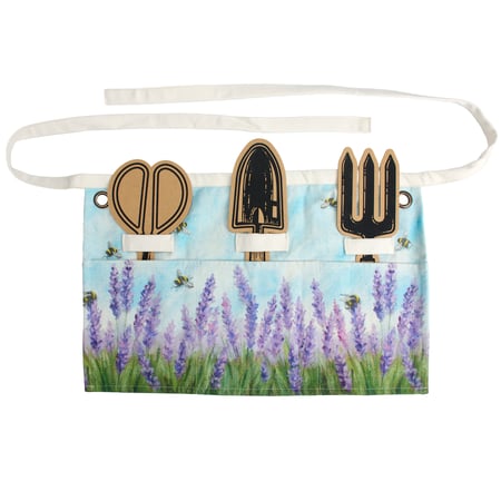 Lavender Garden Apron - Canvas, Metal