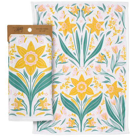 Daffodil Kitchen Towel - Cotton, Terrycloth