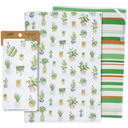 Plants Kitchen Towel - Microfiber