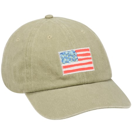 Floral Flag Baseball Cap - Cotton, Metal