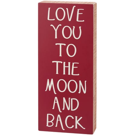 To The Moon Box Sign - Wood