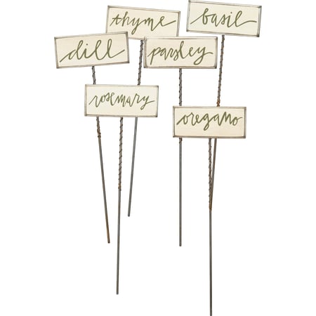 Herbs Pick Set - Wood, Metal, Wire