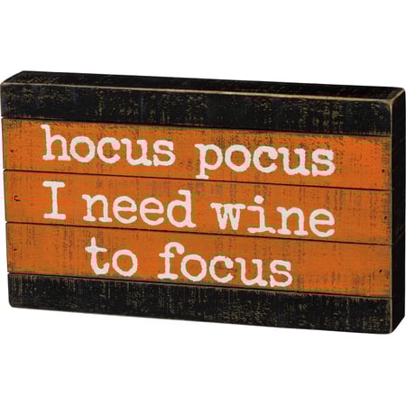 Hocus Pocus Slat Box Sign - Wood