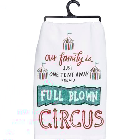 One Tent Away From A Circus Kitchen Towel - Cotton, Glitter 