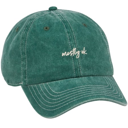 Mostly Ok Baseball Cap - Cotton, Metal