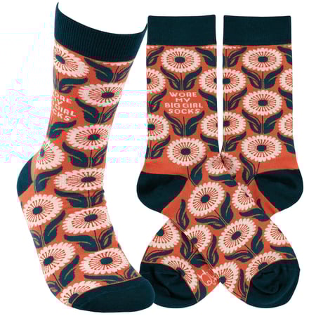 Wore My Big Girl Socks - Cotton, Nylon, Spandex