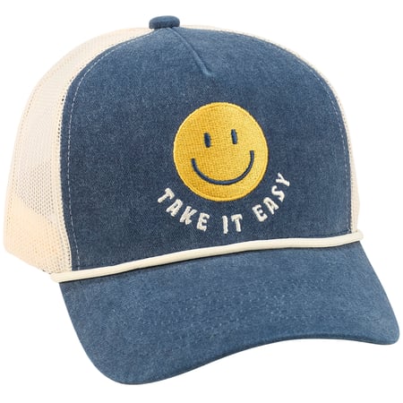 Take It Easy Trucker Hat - Cotton, Polyester, Plastic