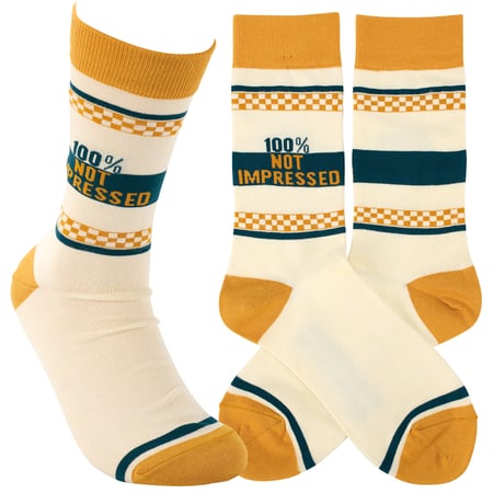 Not Impressed Socks - Cotton, Nylon, Spandex