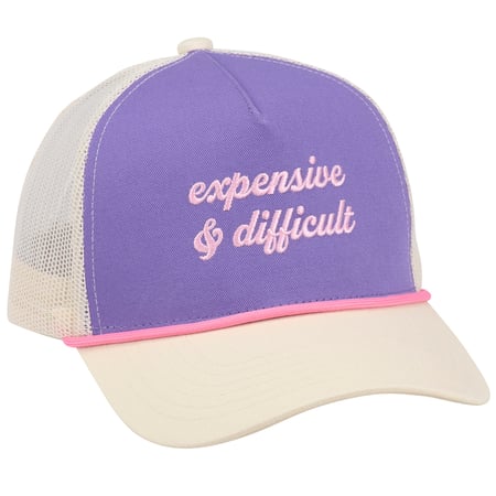 Expensive & Difficult Trucker Hat - Cotton, Polyester, Plastic