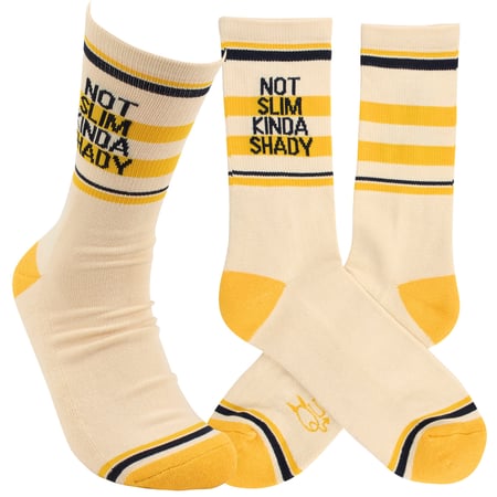 Not Slim Kinda Shady Socks - Cotton, Nylon, Spandex