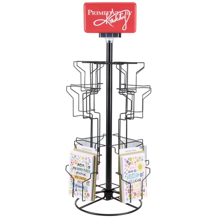 PBK Countertop Card Display Rack - Metal, Plastic