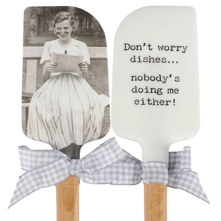 Don't Worry Spatula - Silicone, Wood
