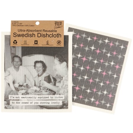 Chewing Loudly Swedish Dishcloth Set - Cellulose, Cotton