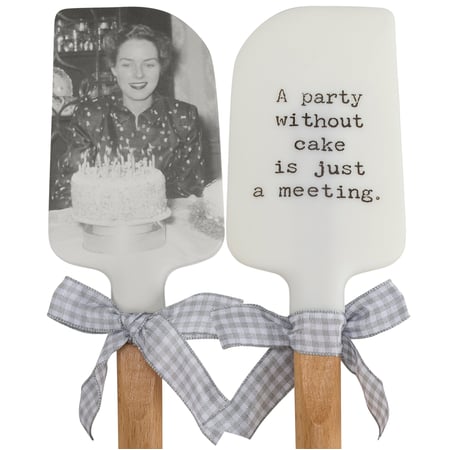 Cake Meeting Spatula - Silicone, Wood