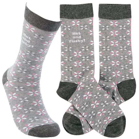Hot And Flashy Socks - Cotton, Nylon, Spandex