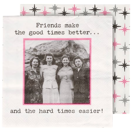Friends Make Good Times Beverage Napkin - Paper
