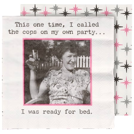 Called Cops On My Own Party Beverage Napkin - Paper
