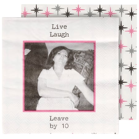 Live Laugh Leave By 10 Beverage Napkin - Paper