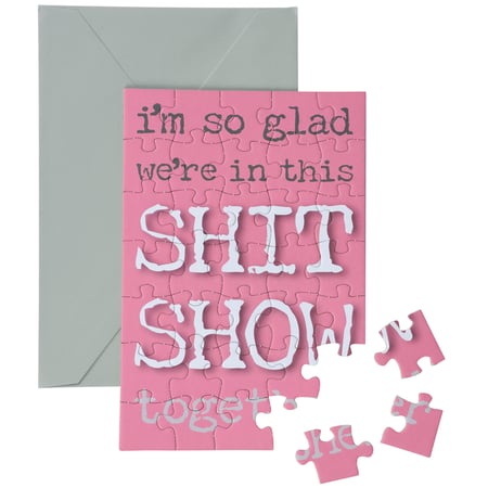 Glad We're In This Together Puzzle Card - Paper
