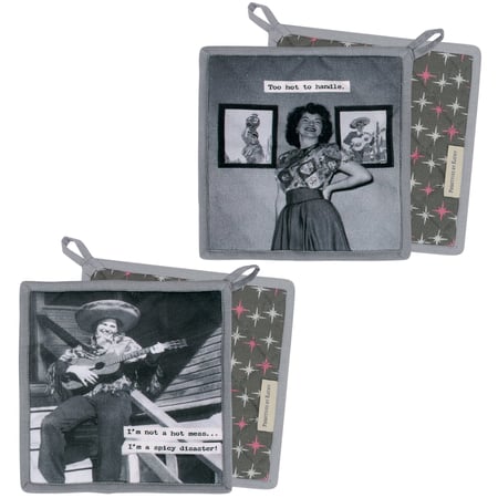 Hot Mess Spicy Disaster Hot Pad Set - Cotton