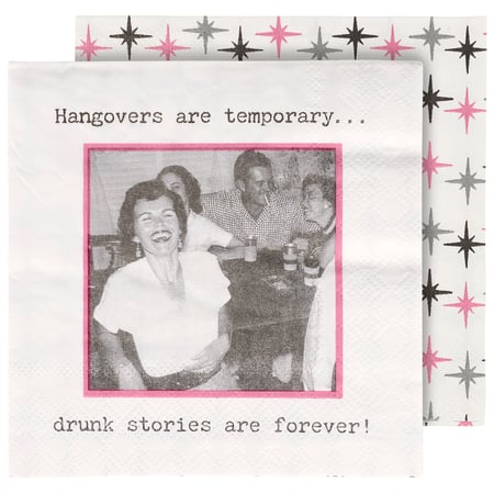 Hangovers Are Temporary Beverage Napkin - Paper