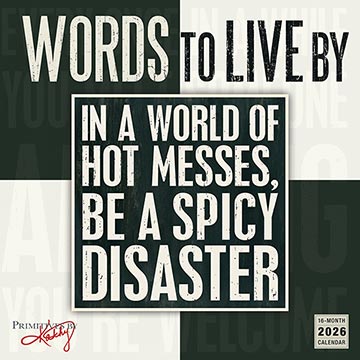 Words to Live By 2026 Wall Calendar