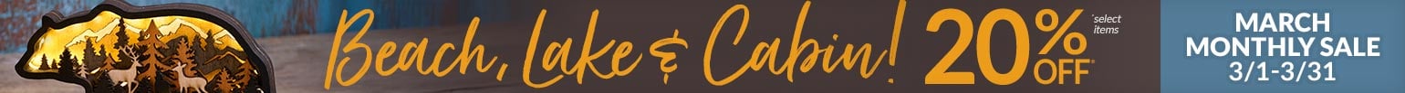 Beach Lake & Cabin 20% Off - Primitives by Kathy