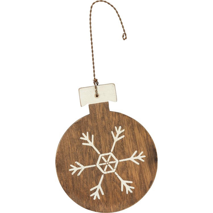 Rustic Snowflake Ornament Set - Wood, Wire