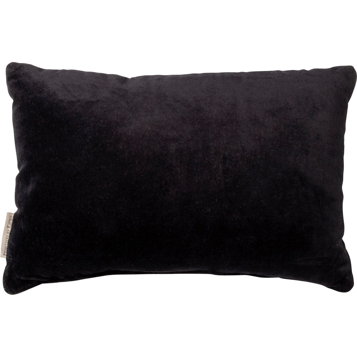 Black Boo! Pillow - Velvet, Zipper