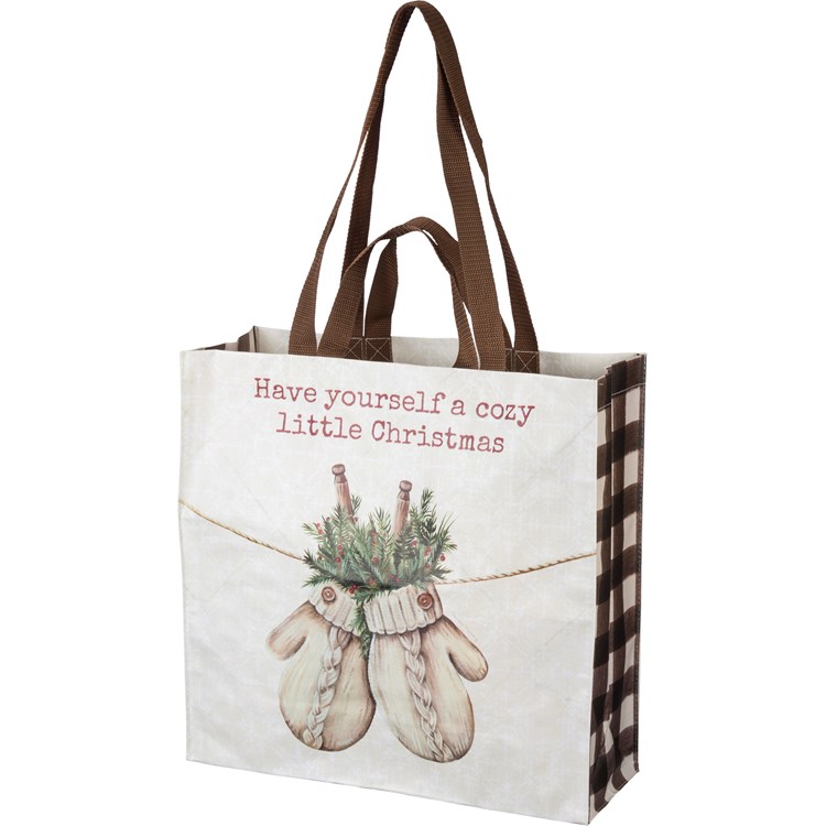 Warmest Holiday Wishes Market Tote - Post-Consumer Material, Nylon