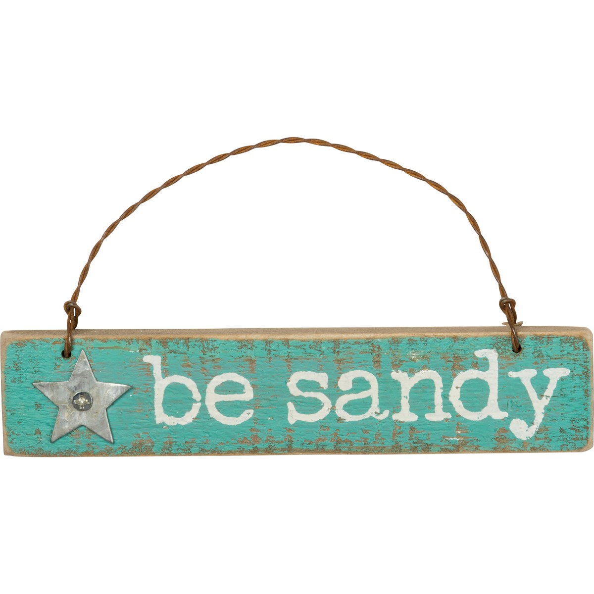 Be Merry Be Sunny Be Sandy Ornament Set - Wood, Metal, Wire