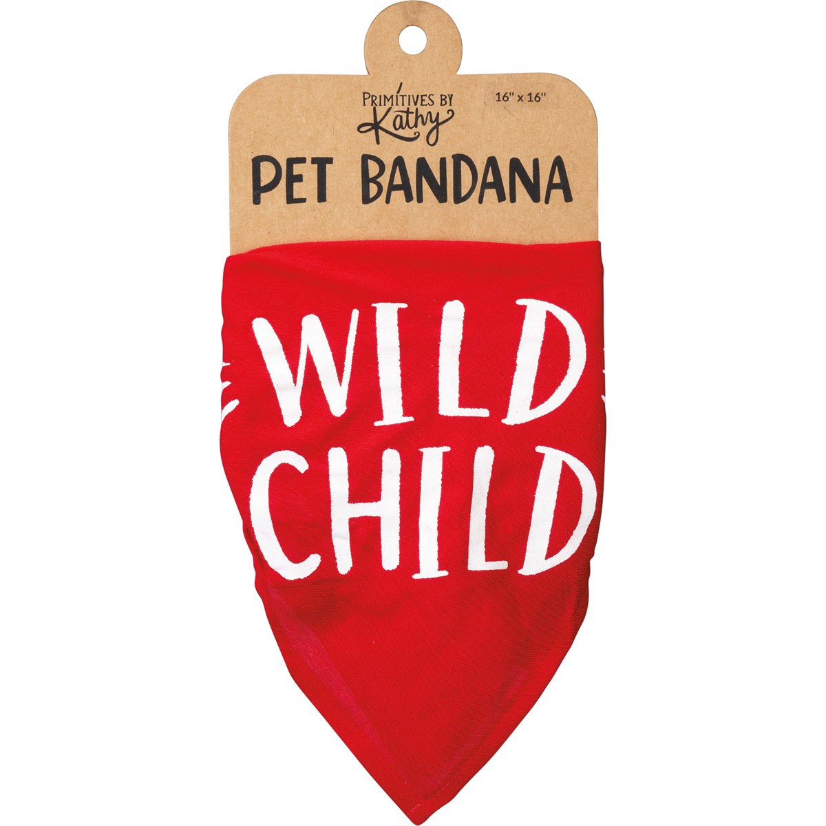 Pet Bandana Sm - Wild Child - 16" x 16" - Rayon